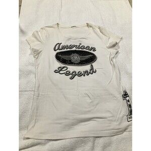 Harley Davidson Tee T-Shirt Size Large Spokane WA Lone Wolf White Embellishment